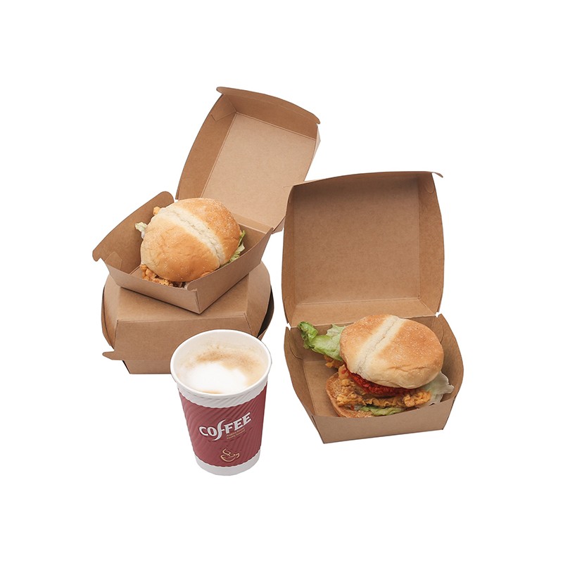Bosca Burger Páipéir In-bhithdhíghrádaithe In-athchúrsáilte